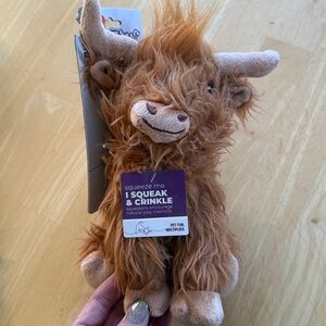 PUPPY BUNDLE Highland CowToy/Flags/Comb🐶